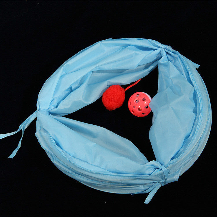 Pet tunnel type toy dog cat channel rolling ground dragon household training