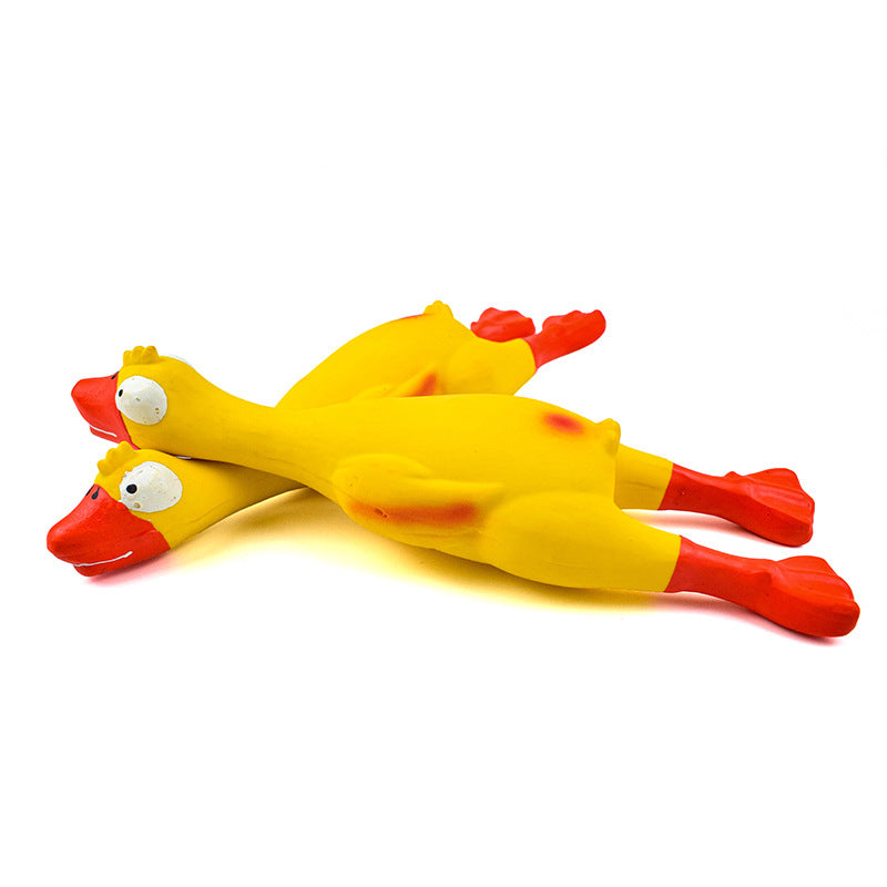 Toys soft latex and bite-resistant duck sounding small and medium-sized dog toys