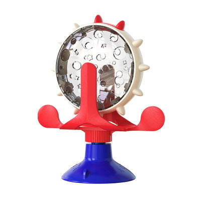 Cat turntable teasing cat stick toy swing tumbler leaking food ball self-healing slow food device