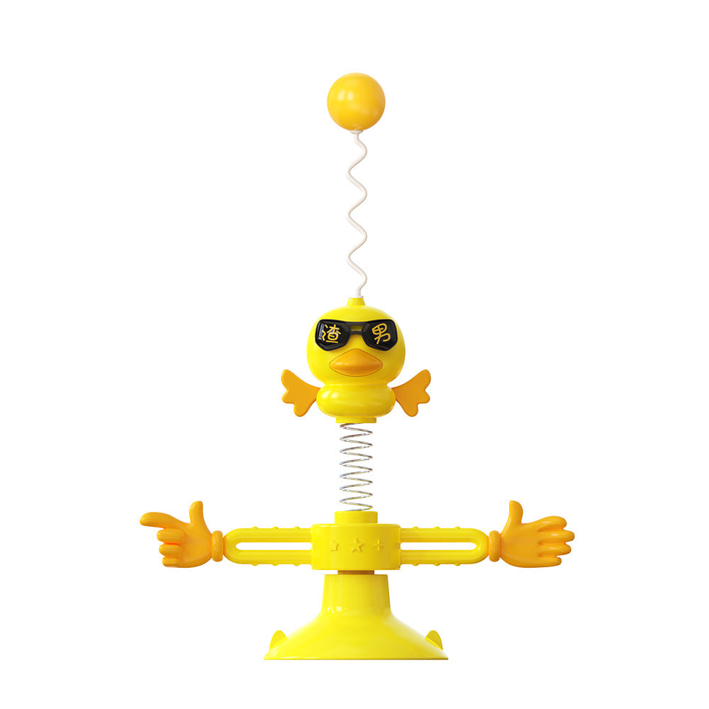 Cat turntable teasing cat stick toy swing tumbler leaking food ball self-healing slow food device