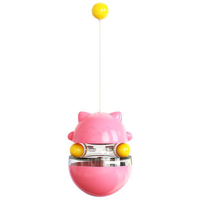 Cat turntable teasing cat stick toy swing tumbler leaking food ball self-healing slow food device