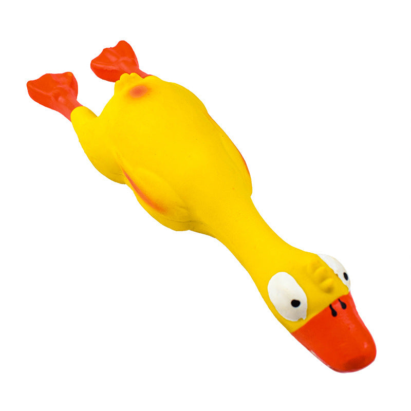 Toys soft latex and bite-resistant duck sounding small and medium-sized dog toys