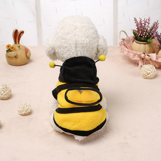 Costume pet clothing super cute funny bee transformation outfit