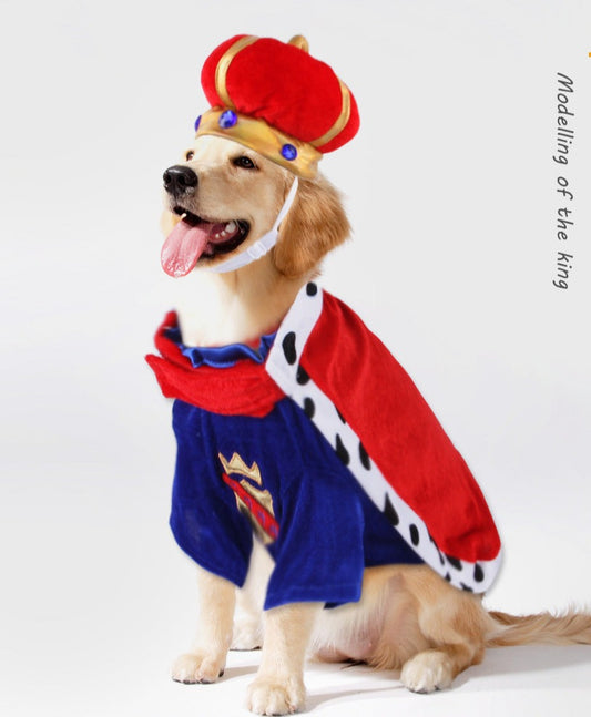 Costume Pets  two-piece king cloak and crown