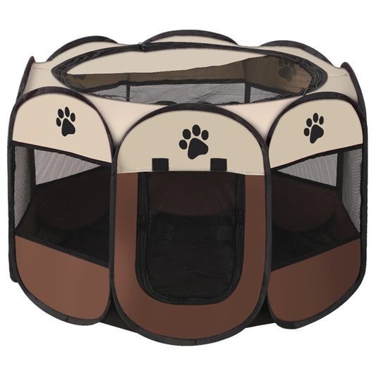 Kennel Octagonal playpen pet tent Oxford cloth resistant to scratch foldable dog cage dog cat delivery room