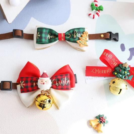 Collar Christmas Pet Bow Tie